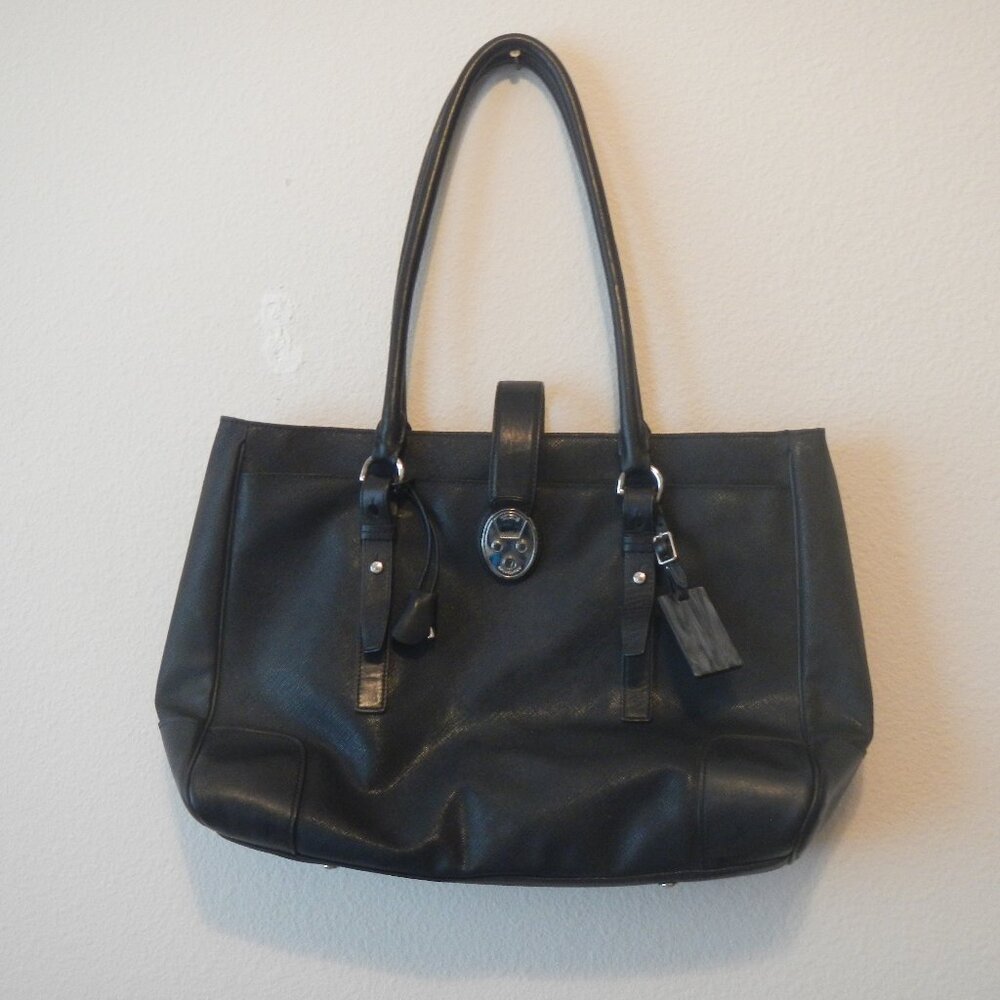 Tumi Women's Handbag Purse Laptop Business Briefcase Black Leather EUC